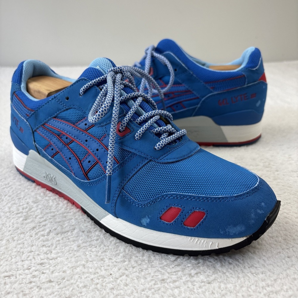 ASICS Gel Lyte 3 III OG 'Future Pack' Mens Size 10 Mid Blue/Red Sneakers H637Y